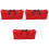 3Pcs Household Xmas Storage Bag Red Foldable Zippered Container 4