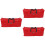 3Pcs Household Xmas Storage Bag Red Foldable Zippered Container 7