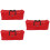 3Pcs Household Xmas Storage Bag Red Foldable Zippered Container 8