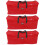 3Pcs Household Xmas Storage Bag Red Foldable Zippered Container 9