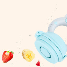 Blue Silicone Baby Food Feeder Soft Chewing Pacifier 12x5.5cm