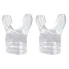 Lot de 2 embouts buccaux de rechange en silicone transparent pour tuba