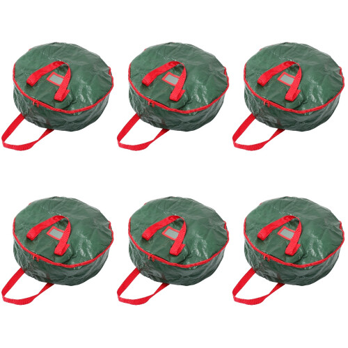 6 Pcs Premium Design Round Christmas Wreath Storage Solution 1
