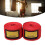 2 st röda boxningshanddukar 3m bomullsbandage 4