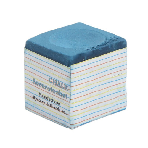 Blue Pool Cue Chalk 12-Pack - Strong Adhesion & Friction Boost