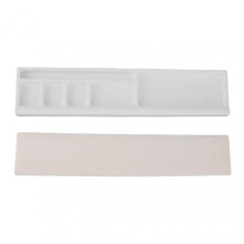 Keyboard Wrist Rest Pad Ergonomic Soft Prevent Slip Keyboard Wrist Support with Partition Storage Case for Office White