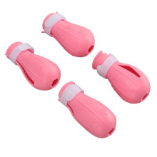 4 fundas de silicona para patas de gato: suaves y antideslizantes, color rosa