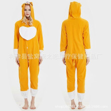 (Size L (171-180cm, 100-170 catties),Loving Dog)Women's autumn and winter polar fleece cartoon one-piece pajamas home wear