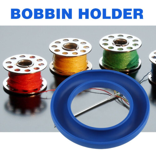 Rubber Bobbin Holder for Sewing Embroidery Storage – Blue, 13.5cm Diameter 2