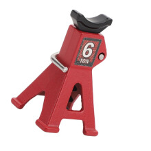 Mini soporte de gato de aleación de aluminio y hierro para coches RC Crawler de 1/24 a 1/18, color rojo