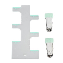 Medidor de macramé acrílico transparente de 6 pulgadas para colgar plantas, ideal para costura y manualidades.