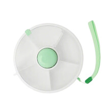 Snack Spinner for Toddler | Toddler Snack Storage | Reusable Rotator Tray for Travel, Picnics, Rides | Daycare Green