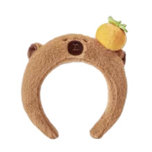 Cartoon Style Headdress Capybara Hairband Plush Material for-3