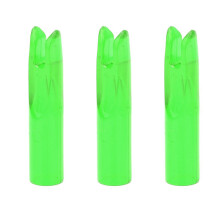 50 Stück tragbare Kunststoff-Pfeilnocken-Einsätze für 6-mm-Schäfte, grün
