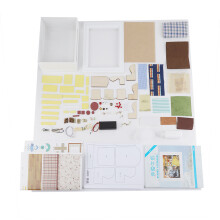 Miniature Marvel: Gör-det-själv miniatardockhusbyggsats, utsökt design, premiummaterial, perfekt present för hantverkare och