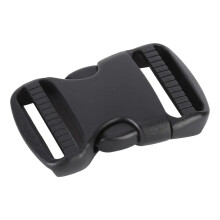 5 stuks zwarte plastic dubbele verstelbare snelsluitgespen voor 32 mm bandjes