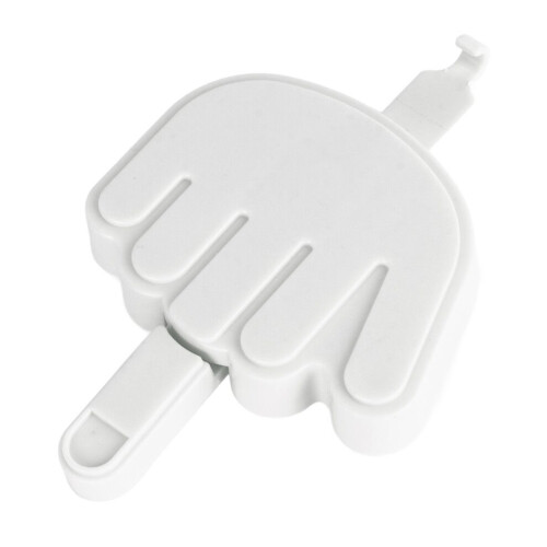 Fun Decorative White Key Holder - Middle Finger Design No Tools
