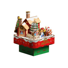 Holiday Wooden Puzzle Music Box Building Block Accessories-2