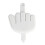 Fun Decorative White Key Holder - Middle Finger Design No Tools 3