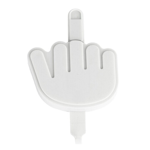 Fun Decorative White Key Holder - Middle Finger Design No Tools 2