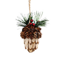 Natural Pinecone Ornament For Indoor and-11CM wood chips pine