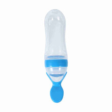 90 ml siliconen knijpfles voor babyvoeding, rijst- en paplepel