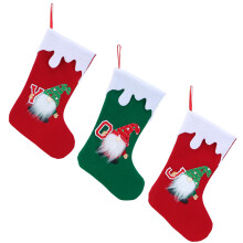 12 Pcs Christmas Stockings Xmas Sock Candy Gift Bags Tree Pendants