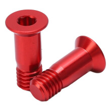 Lot de 2 vis de fixation de pignon de dérailleur arrière de vélo en alliage d'aluminium rouge