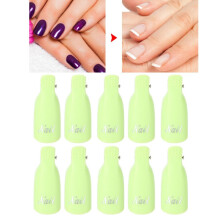 10 groene clips voor het verwijderen van UV-gel nagellak uit de soak-off manicure set