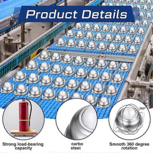 20 Pcs 1 Inch Nylon Ball Transfer Units Universal Rollers for Conveyor Systems 2