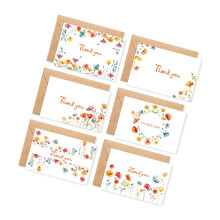 Elegant Folded Greeting Cards Feature Floral Artwork Includes-A