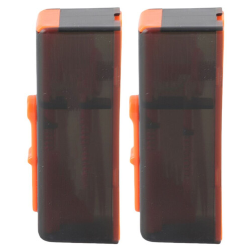 2pcs Refillable Floss Storage Cases with Mirror ABS Silicone Compact Dispenser 2