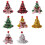 Santa Hat Tree Toppers Ornament Plastic Fabric Materials-02 2