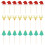 24Pcs Christmas Tree Deer Hat Cake Decorations 5