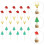 24Pcs Christmas Tree Deer Hat Cake Decorations 4