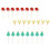 24Pcs Christmas Tree Deer Hat Cake Decorations 3