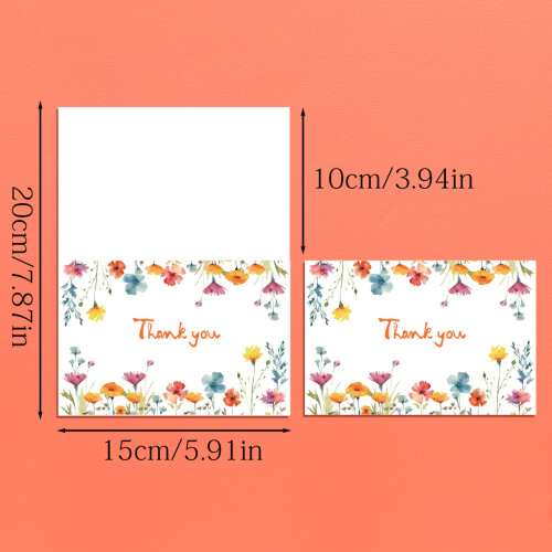Elegant Folded Greeting Cards Feature Floral Artwork Includes-A 2