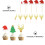 24Pcs Christmas Tree Deer Hat Cake Decorations 2