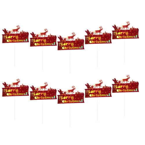 20 Pezzi Decorazioni Torta Natale, Toppers Per Cupcake 1