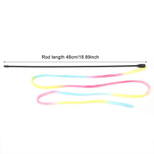 Lustiges Katzenspielzeug am Stiel, Regenbogenfarben, 48 cm, sicher und langlebig