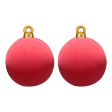 Christmas Flocking Inflatable Decors Set 2PCS Weather-Red 40cm