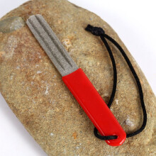 Slijpsteen voor vishaken met dubbele groeven (rood, dubbele groeven)