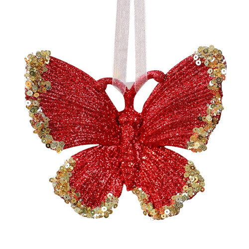 Sparkling Snowflake Christmas Ornament Shatterproof-Butterfly