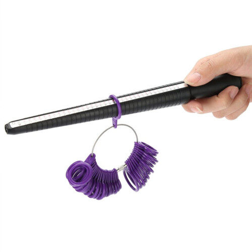Ringgrößenmesser und Fingermessdorn aus Silber (HK/UK)