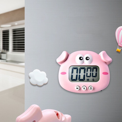 Pink Digital Kitchen Timer Alarm Clock, Precise Timekeeping for Cooking & Household 2