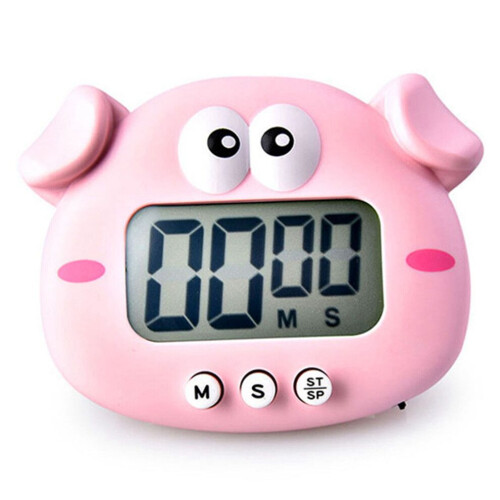 Pink Digital Kitchen Timer Alarm Clock, Precise Timekeeping for Cooking & Household 1
