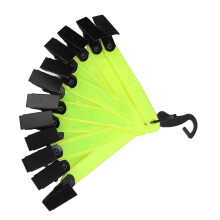 12PCS Reflective High Visibility Trail Markers with Clips for Hiking & Hunting