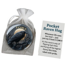 Motivational Resin Crow Charm Collectible Gothic Style-1pack