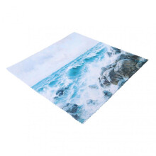 Table Cloths Easy Cleaning Natural Casual Style Decorative Practical Polyester Fiber Tablecloths Decoration for Restaurant Sea Waving Rock Pattern 140