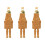 Flocking Nutcrackers Christmas Tree Ornament-Earthy Yellow 3 1